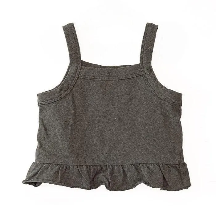 Play Up - Recycled Jersey Tank Top - Charcoal