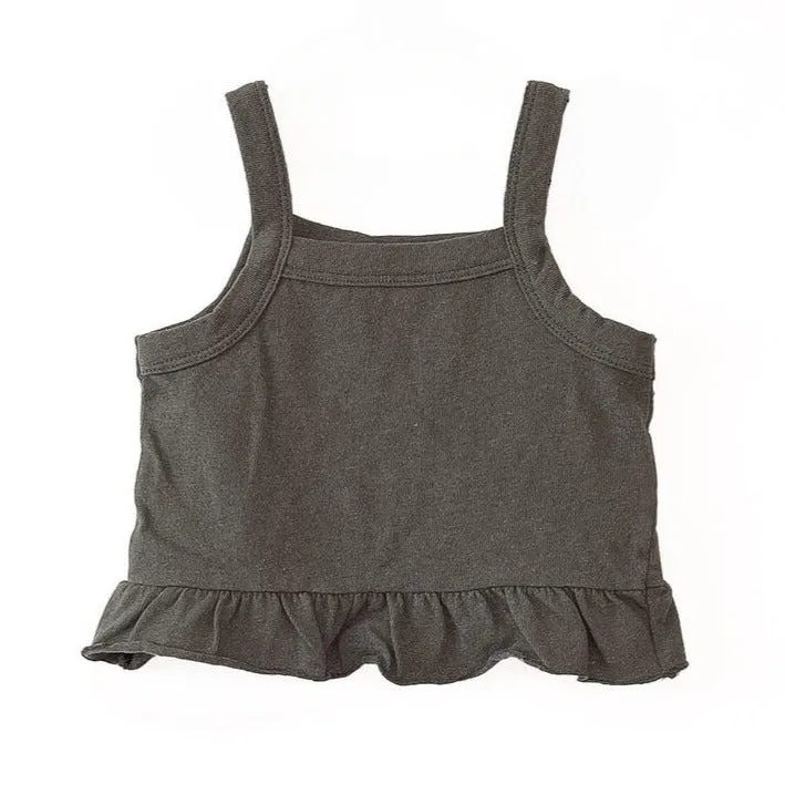 Play Up - Recycled Jersey Tank Top - Charcoal