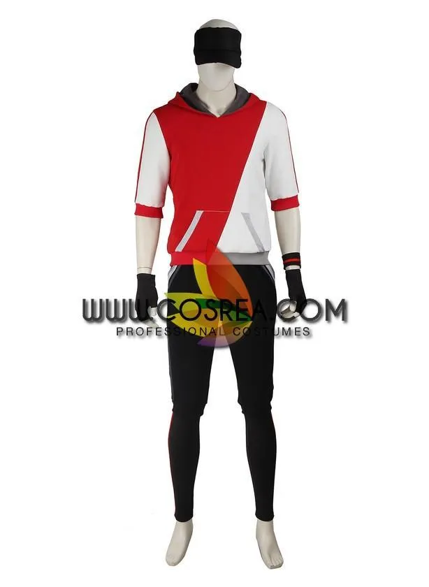 Pokemon Go Red Male Trainer Cosplay Costume