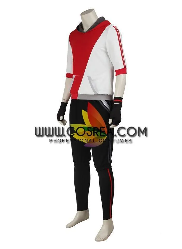 Pokemon Go Red Male Trainer Cosplay Costume