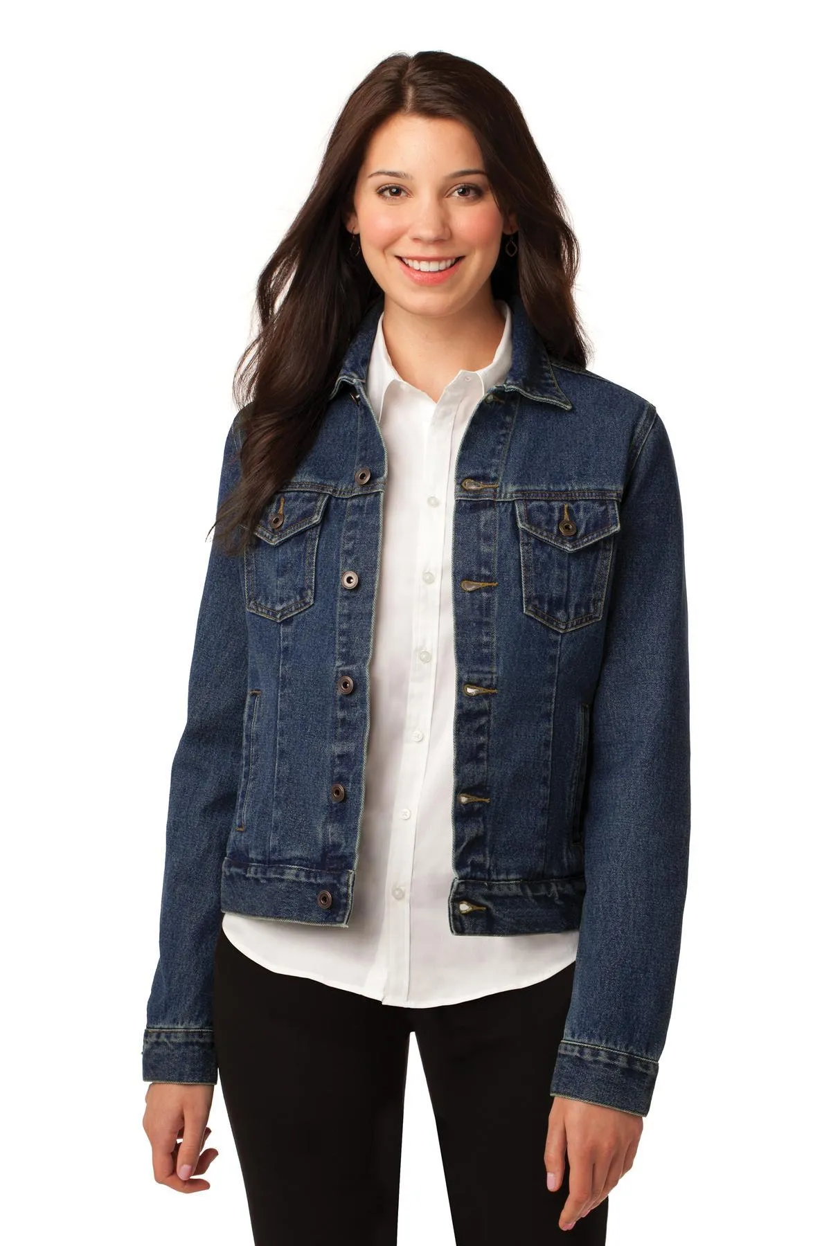 Port Authority Ladies Denim Jacket L7620 Denim Blue