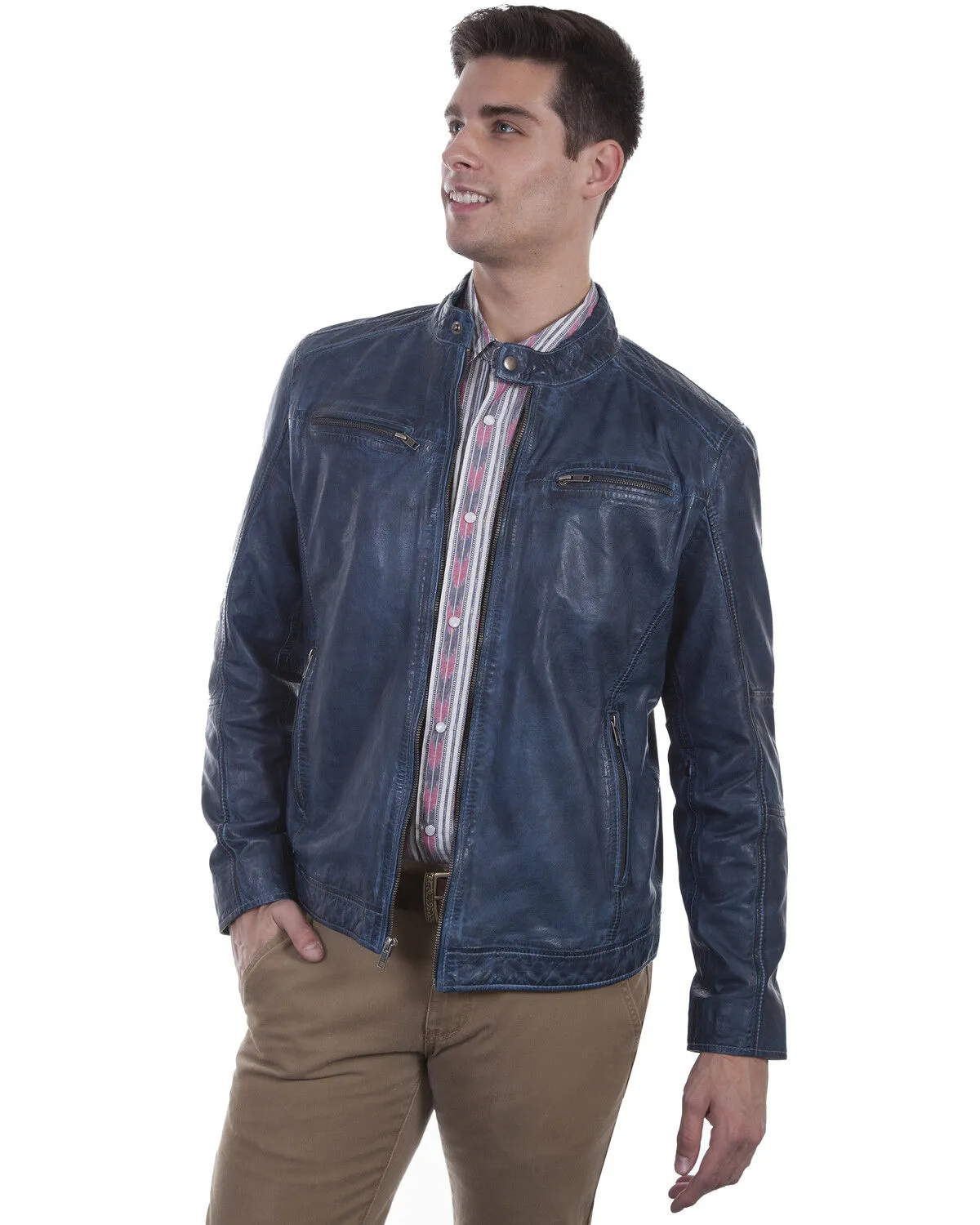 Product Name:  Scully Men's Denim Leather Jacket