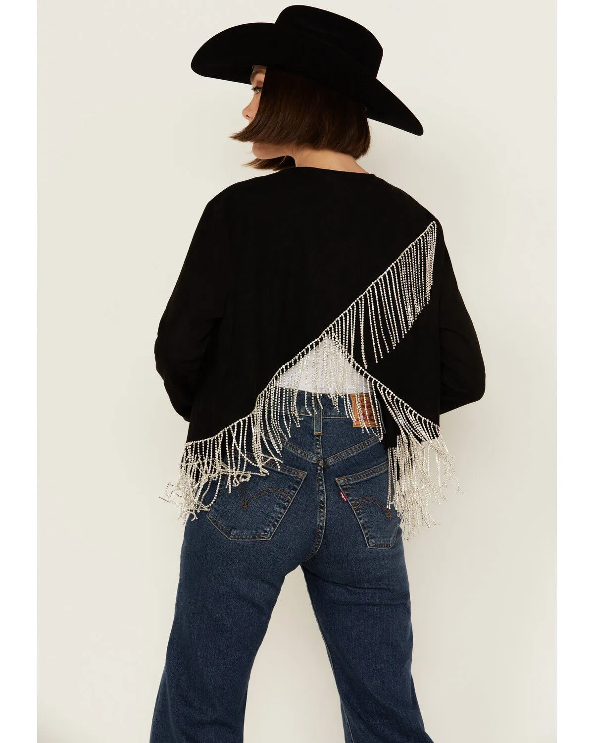 Product Name:  Vocal Women's Rhinestone Fringe Jacket