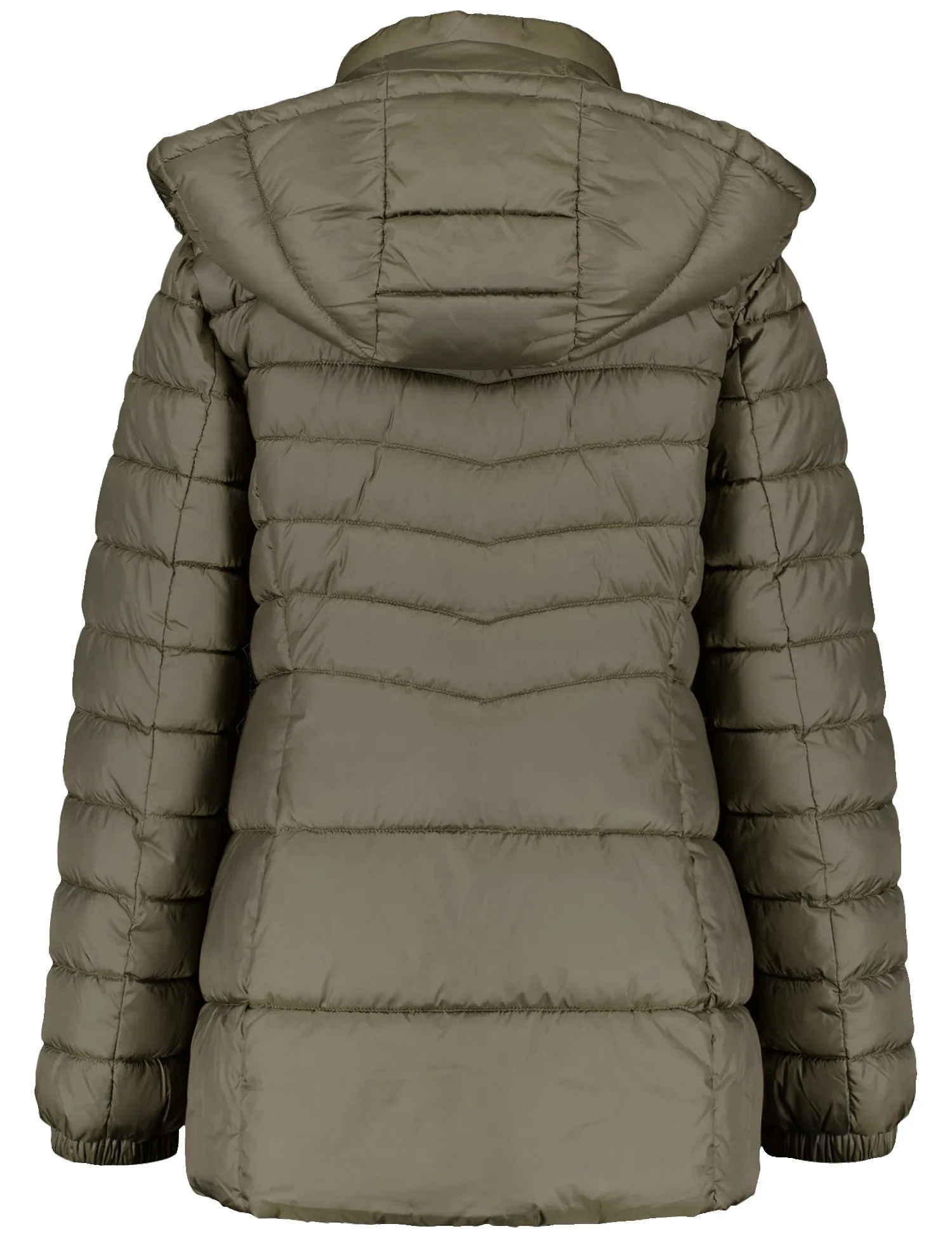 Quilted jacket with a detachable hood