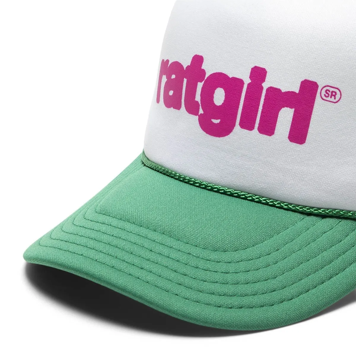 RATGIRL TRUCKER HAT Green/White