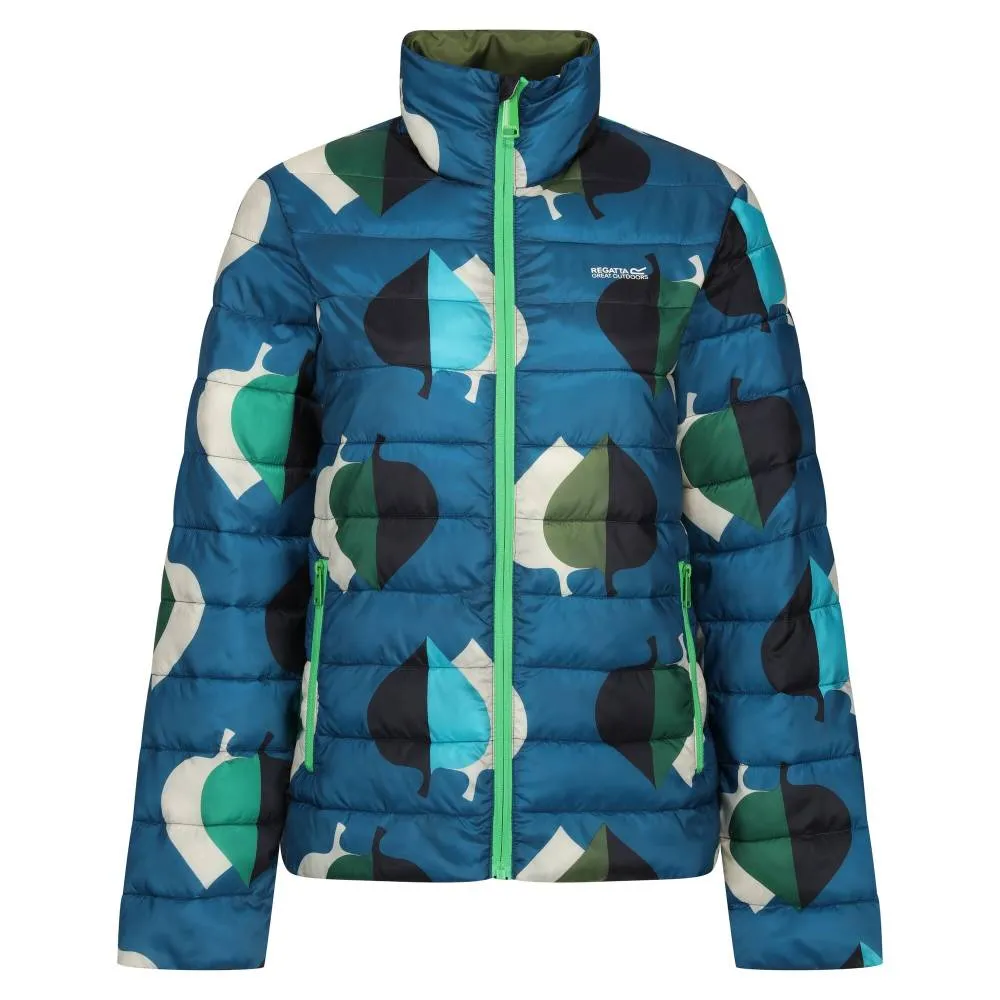 Regatta - Womens/Ladies Orla Kiely Leaf Print Baffled Padded Jacket