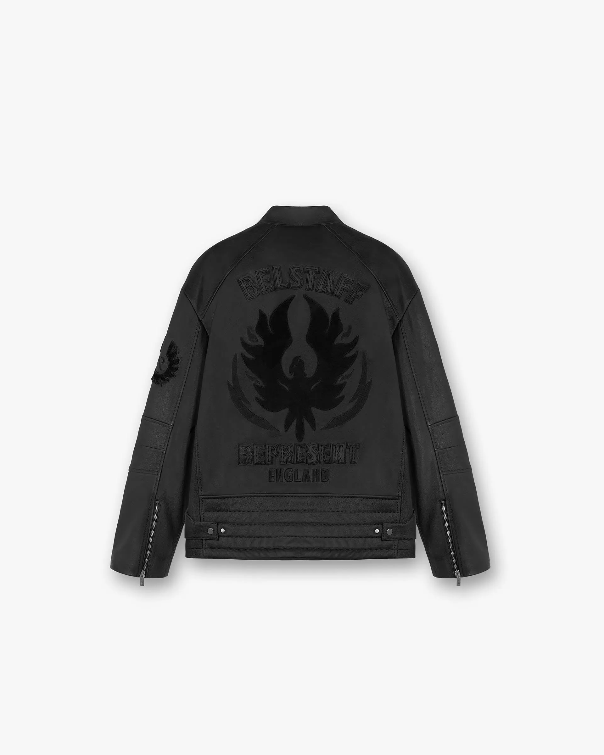 Represent X Belstaff Race Leather Jacket - Black