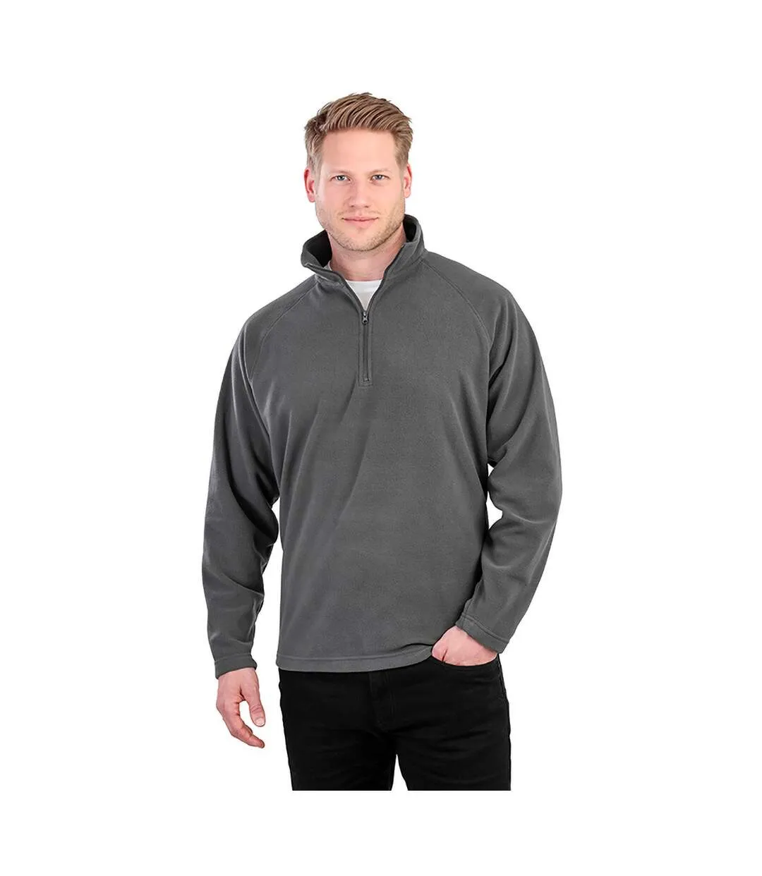 Result Mens Core Micron Anti-Pill Fleece Top (Charcoal) - UTBC849