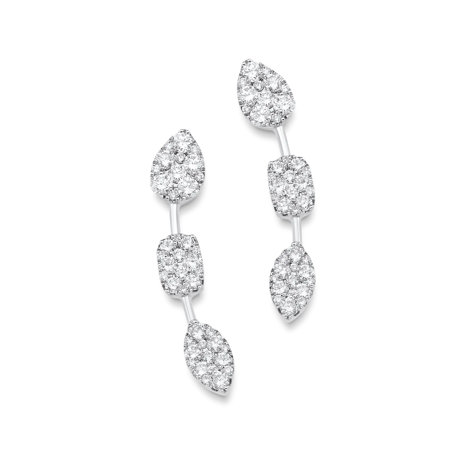 Reverie Multi Cluster Ear Crawler Earrings