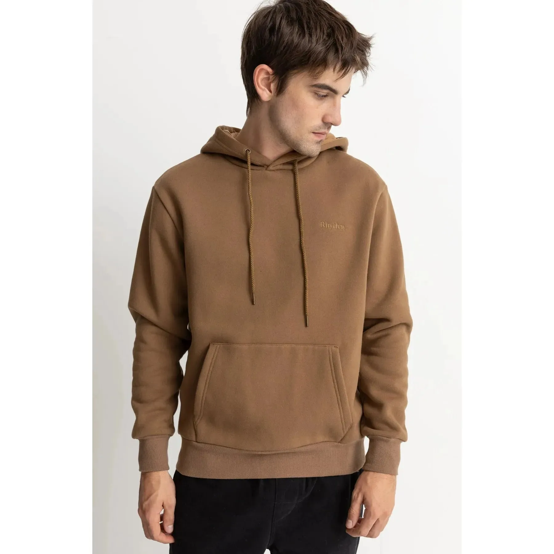 Rhythm Heavyweight Fleece Hood - Tobacco