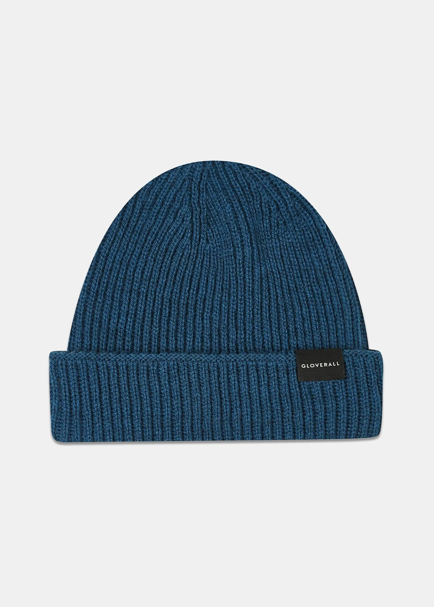 Ribbed Merino Beanie Hat Petrol