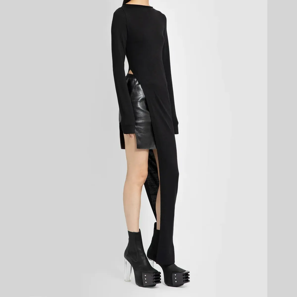 RICK OWENS  |Casual Style Wool Boat Neck Long Sleeves Plain Elegant Style