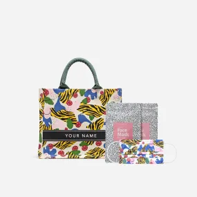 Rimau Mini Canvas Tote + 2 Fashion Mask Pack Bundle (free embroidery)