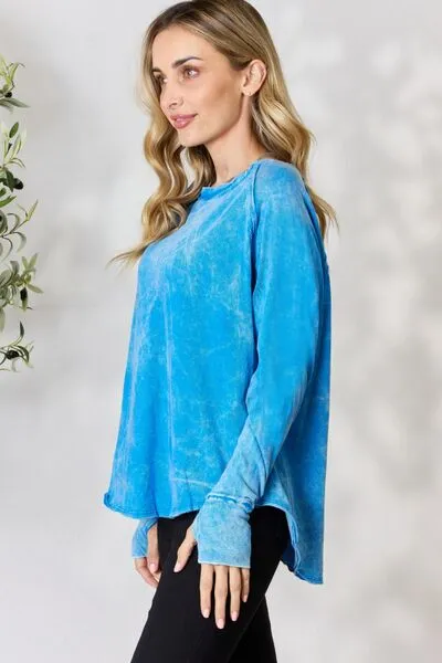 Round Neck Long Sleeve Top