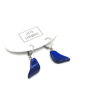 Royal Blue Bird Drop Earrings