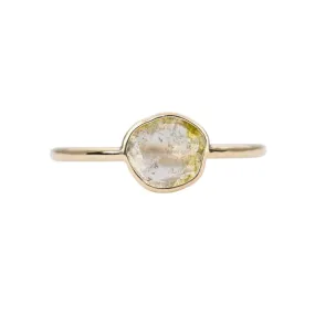 Rustic Diamond Slice Ring 14K Gold AD1367