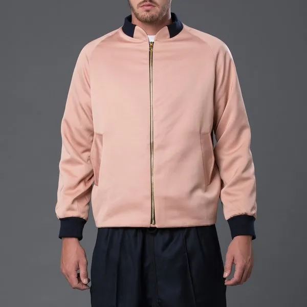 Sateen Bomber Jacket - Blush