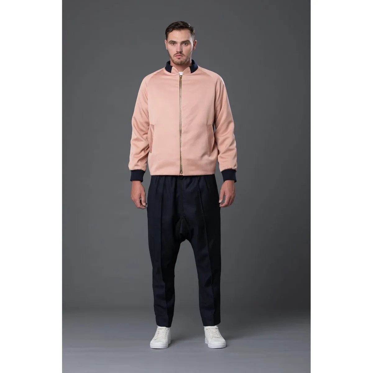 Sateen Bomber Jacket - Blush