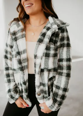 Scott Faux Fur Plaid Jacket