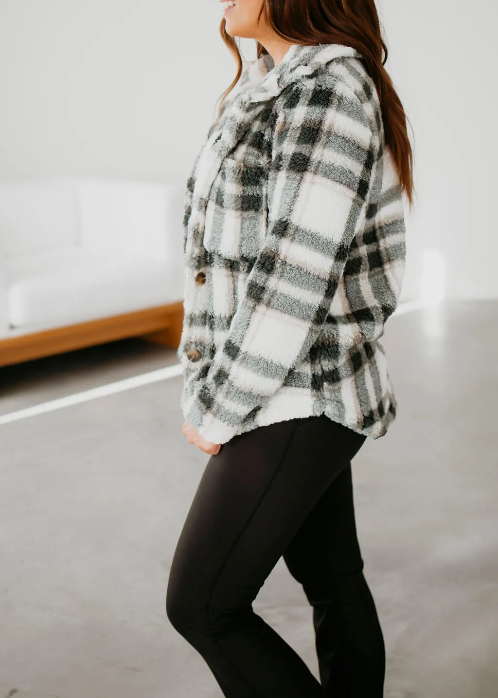 Scott Faux Fur Plaid Jacket