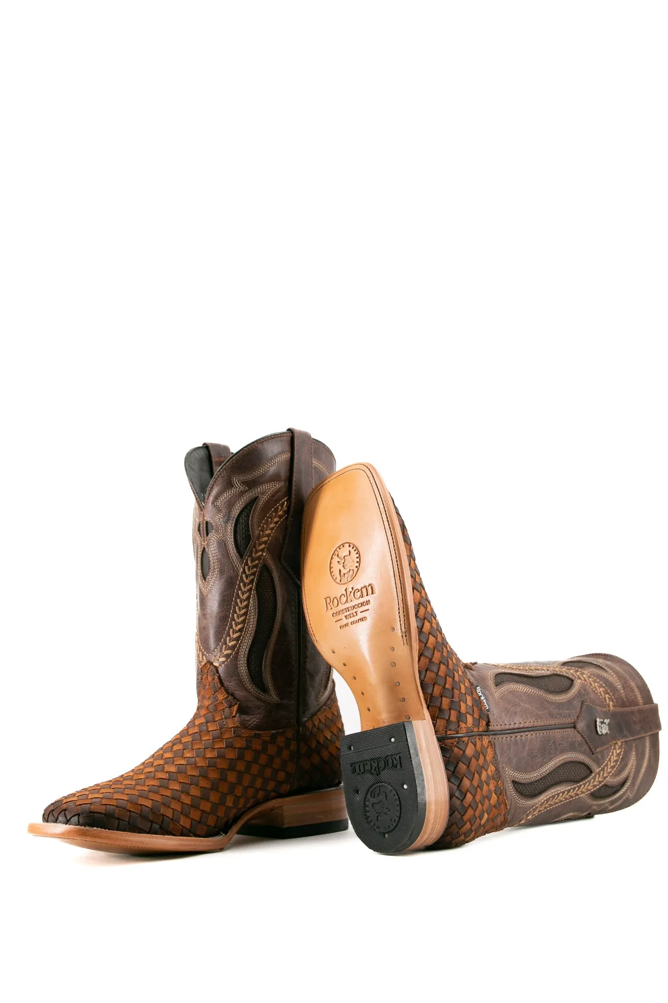 Serbia Woven Square Toe Cowboy Boot