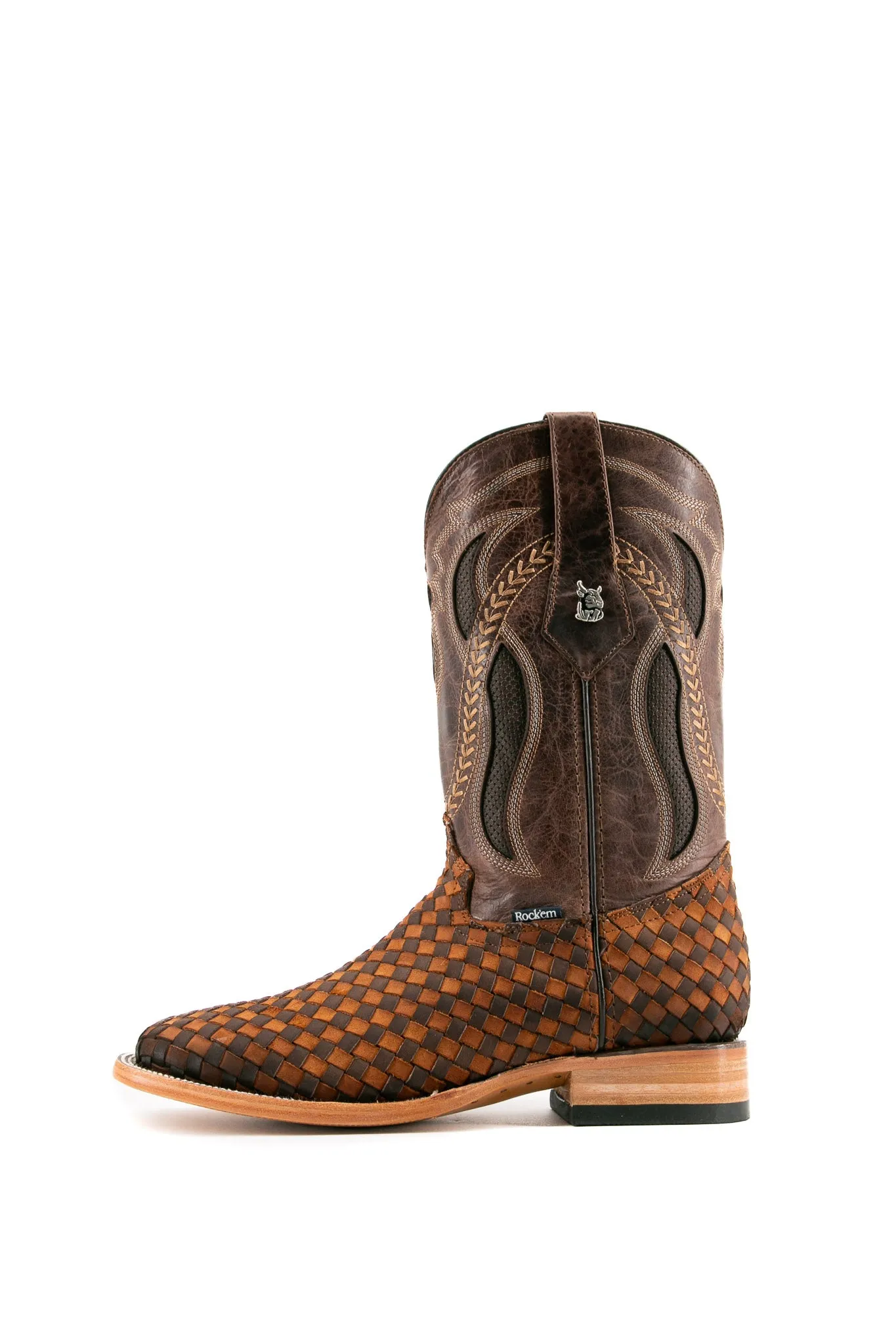 Serbia Woven Square Toe Cowboy Boot