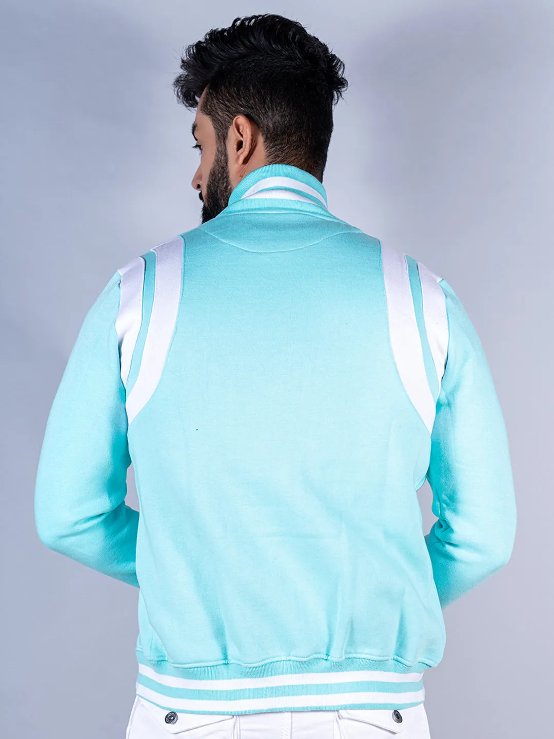 Sky Blue Varsity Jacket (Unisex)