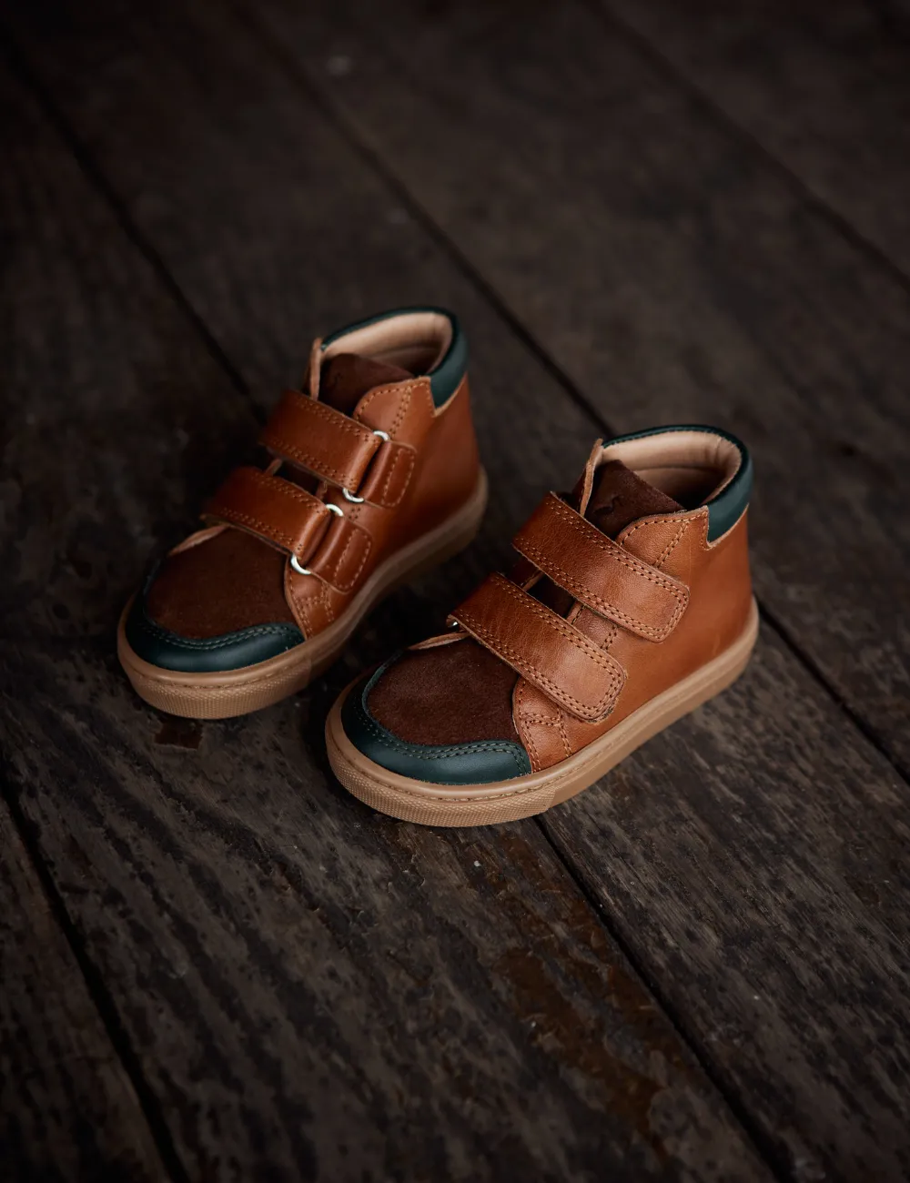 Sneaker - Color Block Cognac