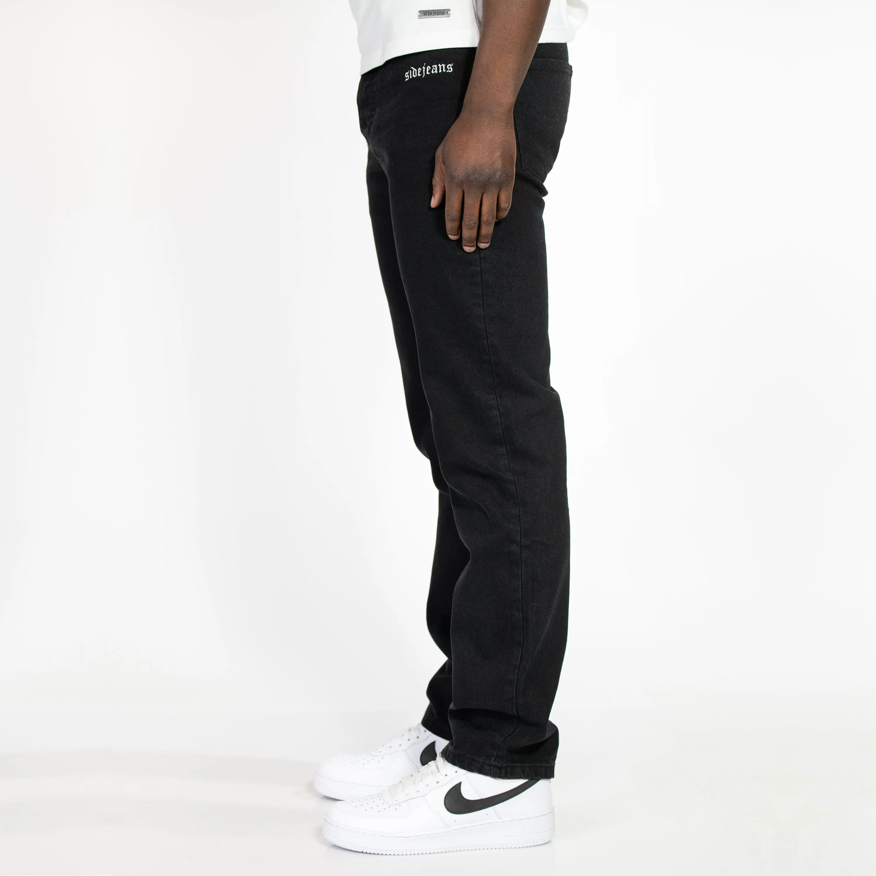 STRAIGHT FIT SIDEJEANS BLACK