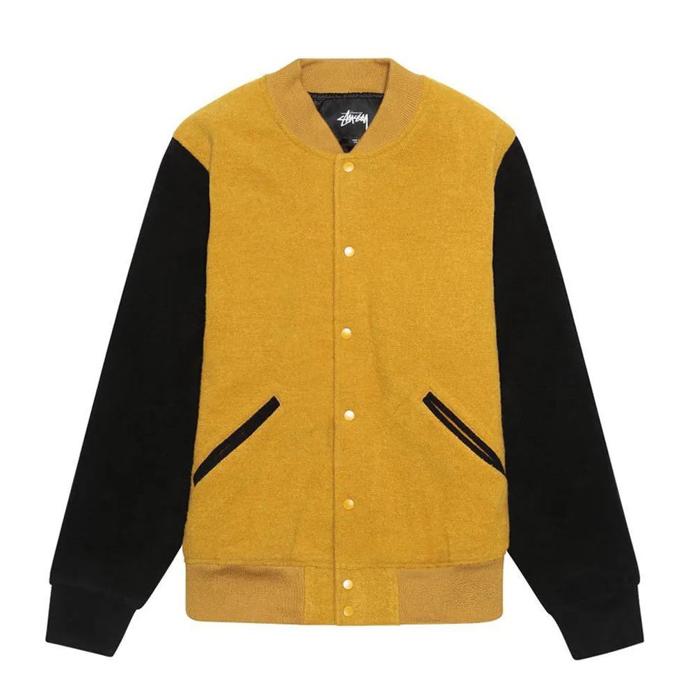 STSSY JACKSON VARSITY JACKET // MUSTARD