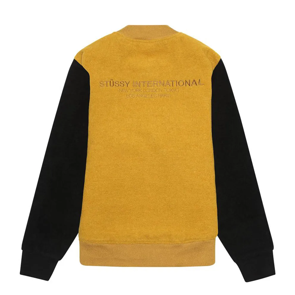 STSSY JACKSON VARSITY JACKET // MUSTARD