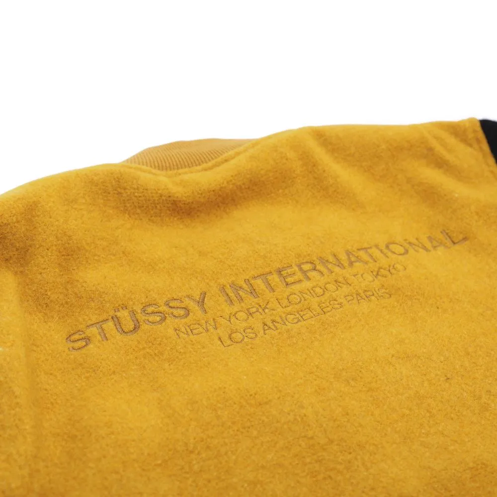 STSSY JACKSON VARSITY JACKET // MUSTARD