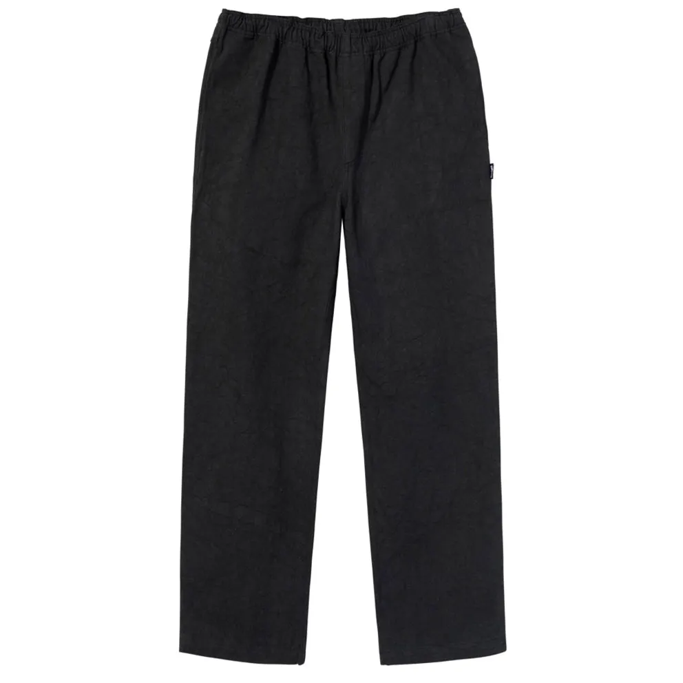 STSSY WASHED CANVAS BEACH PANT // BLACK