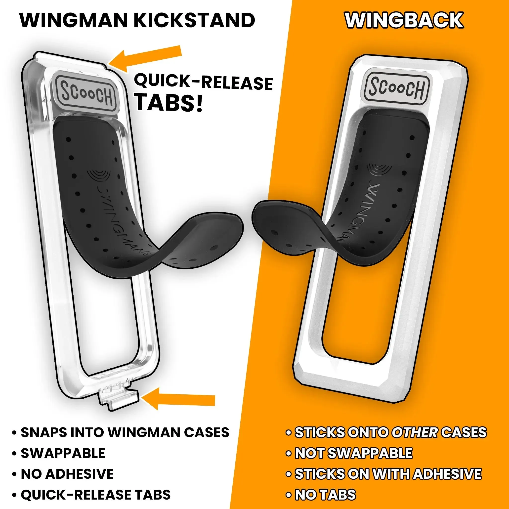 Swappable Kickstand for Wingman Cases