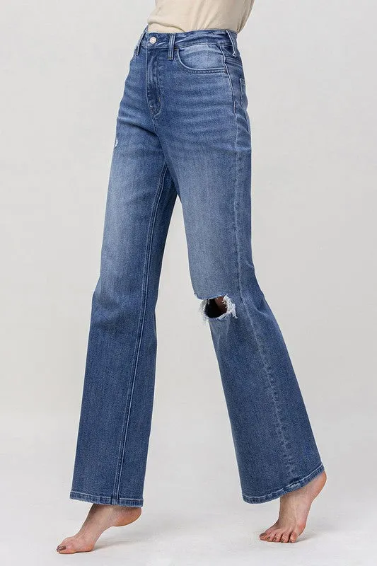 The Crush On You 90's Vintage Flare Straight Leg Jeans