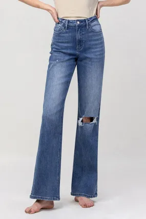 The Crush On You 90's Vintage Flare Straight Leg Jeans