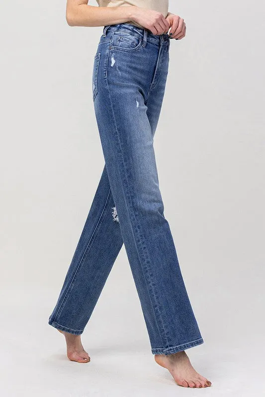 The Crush On You 90's Vintage Flare Straight Leg Jeans