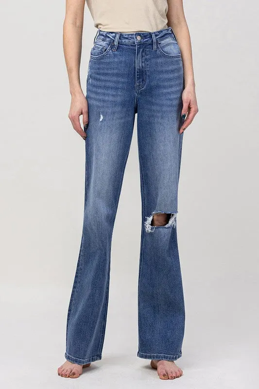 The Crush On You 90's Vintage Flare Straight Leg Jeans