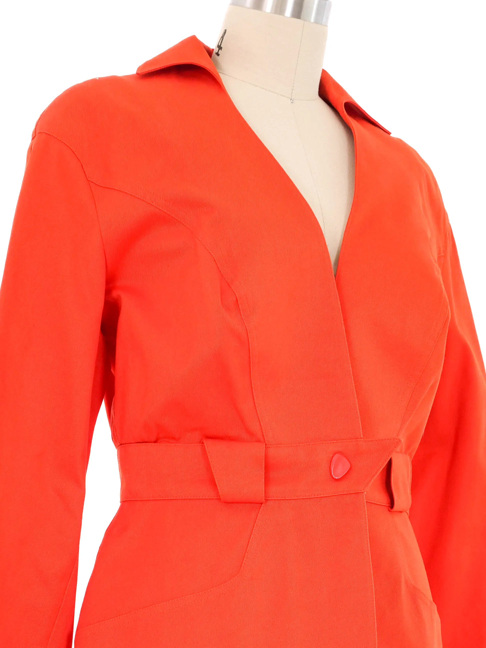 Thierry Mugler Orange Canvas Jacket