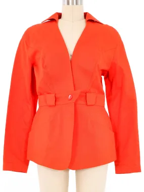 Thierry Mugler Orange Canvas Jacket