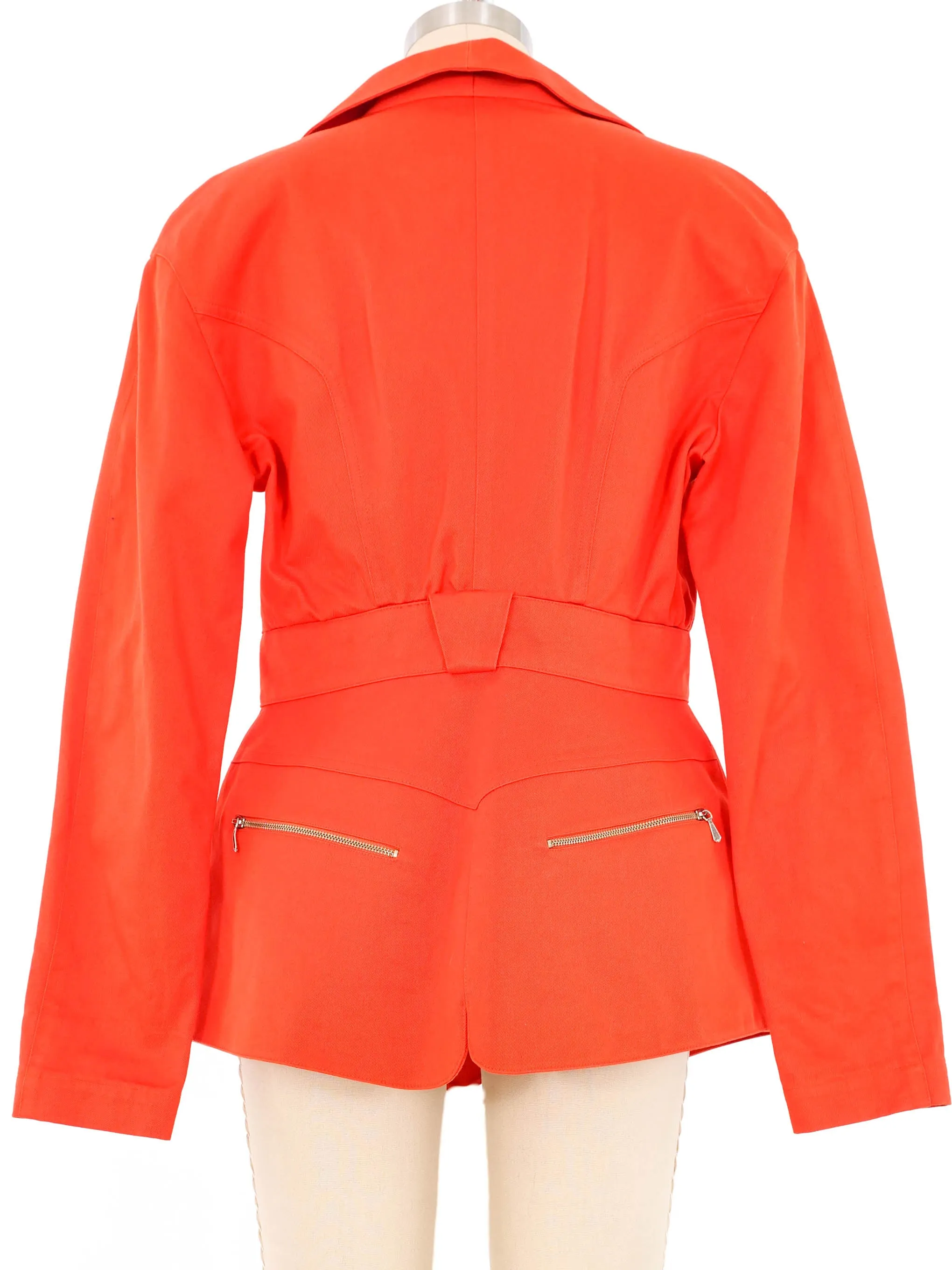 Thierry Mugler Orange Canvas Jacket