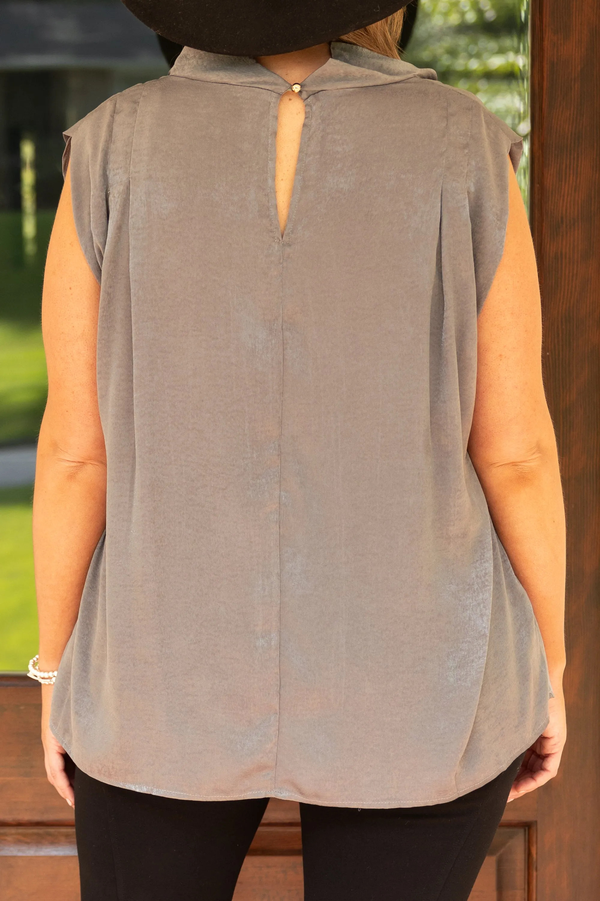 This Is For Us Blouse, Charcoal