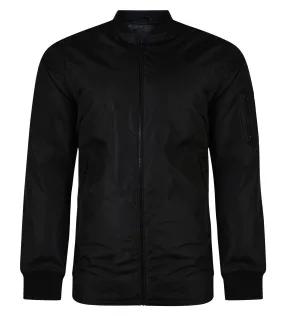 Threadbare Lynx Long MA1 Bomber Jacket Black