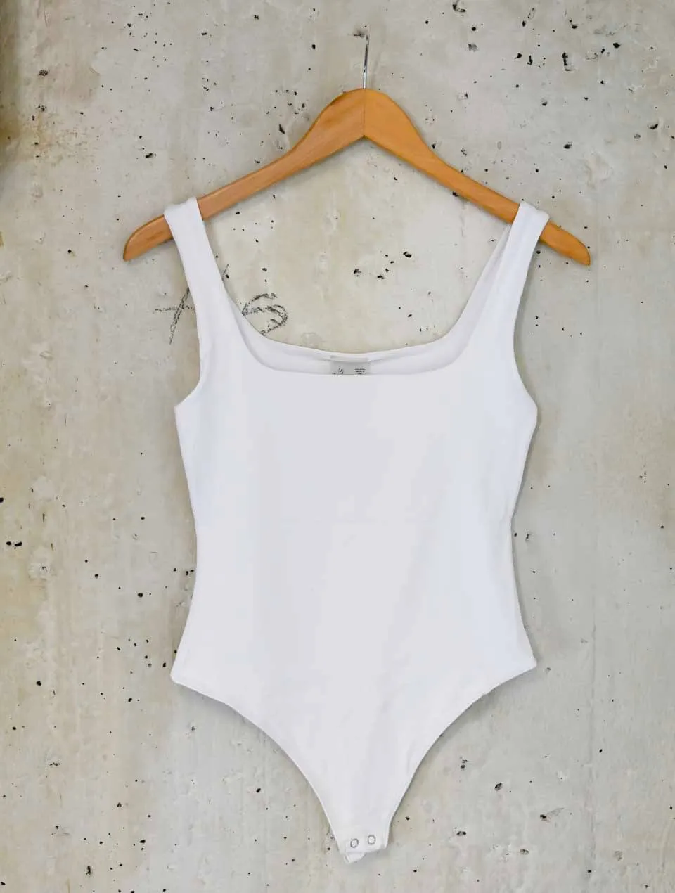 Tia Scoop Bodysuit in White