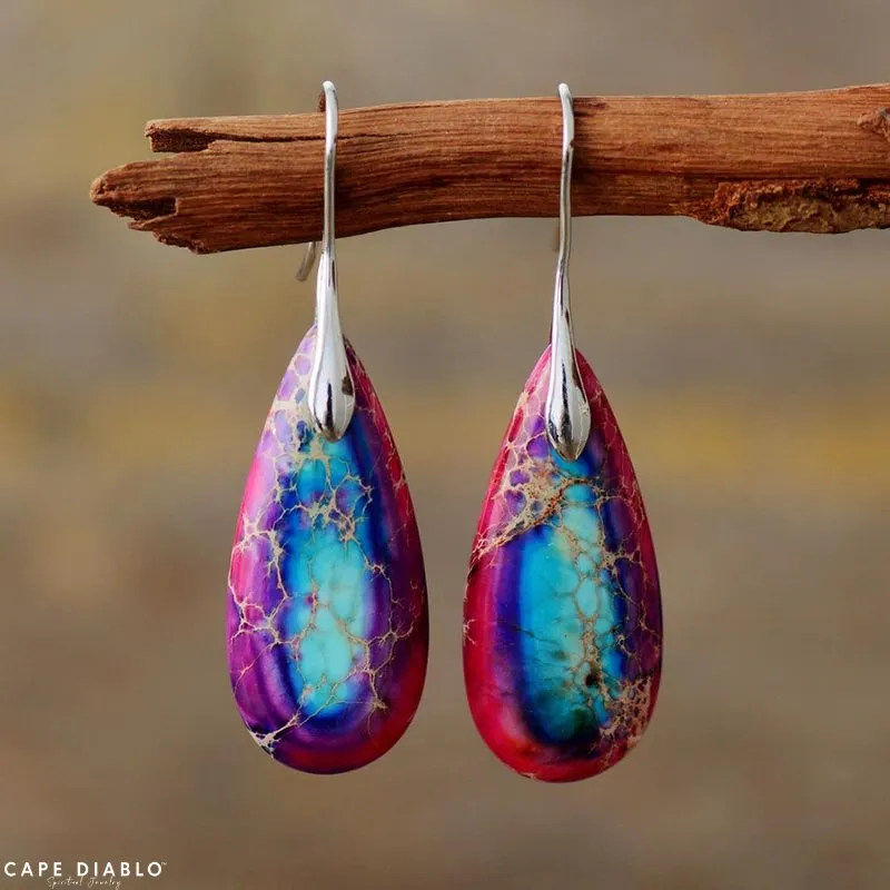 Tibetan Energy Jasper Earrings