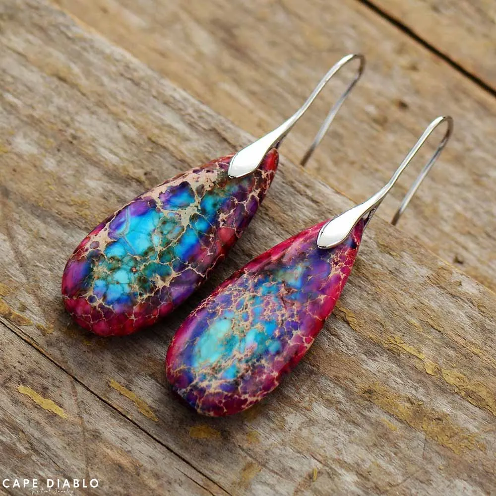 Tibetan Energy Jasper Earrings