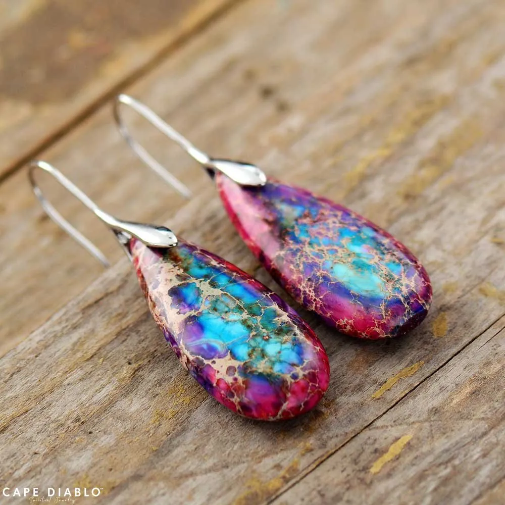 Tibetan Energy Jasper Earrings