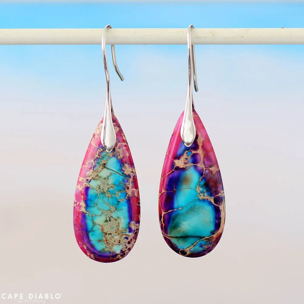 Tibetan Energy Jasper Earrings