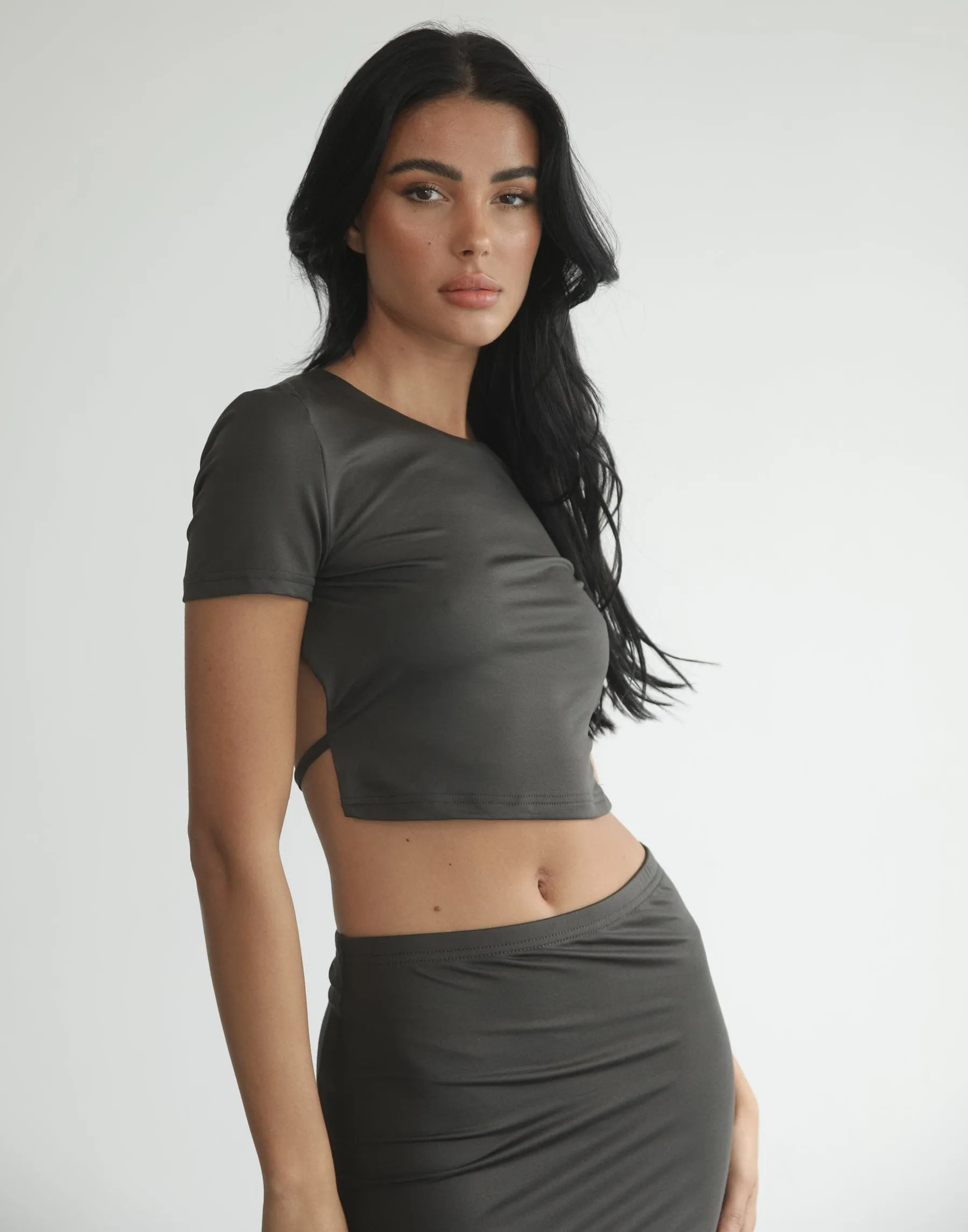 Tilse Crop Top (Charcoal)