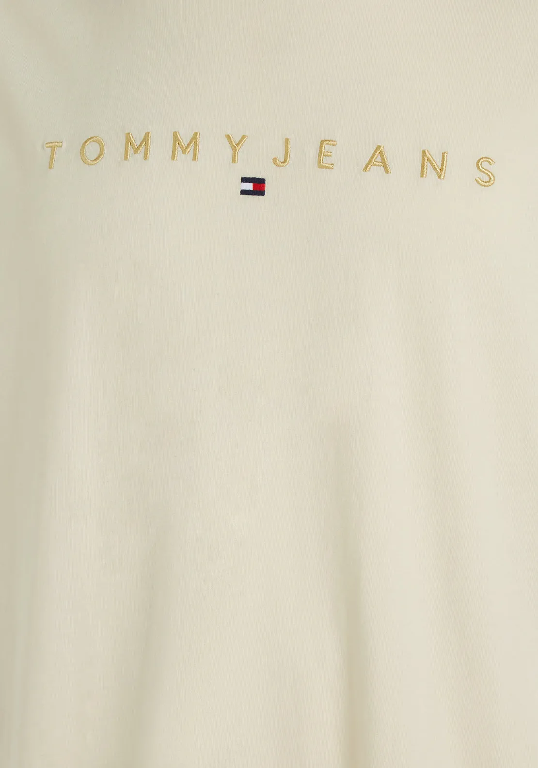 Tommy Jeans Linear Gold Logo T-Shirt, Beige